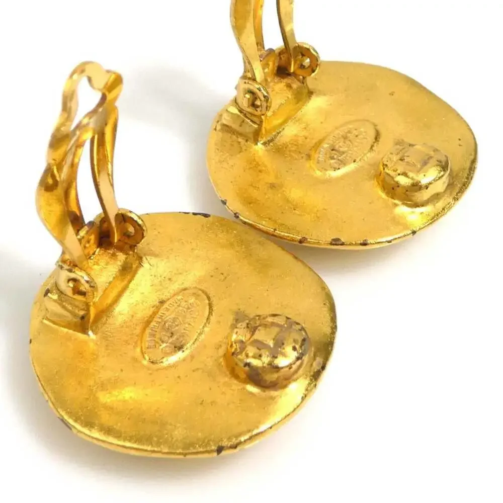 Chanel Cc Logo Clip-On Earrings Gold- #266447C58B